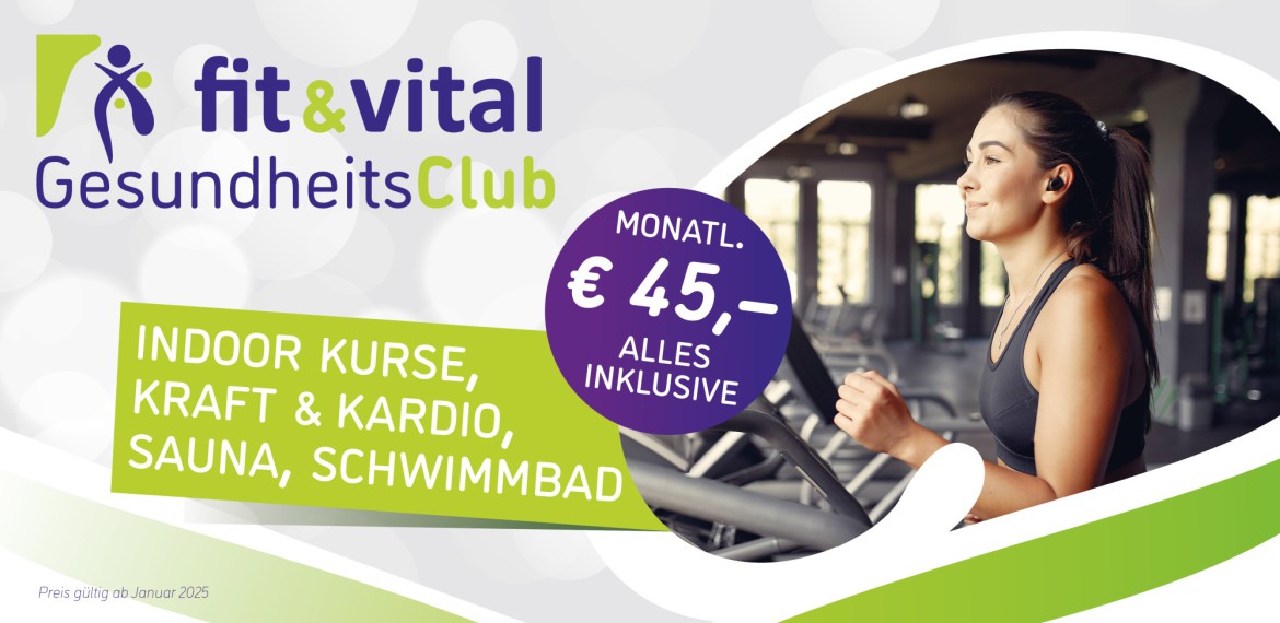 Kraft- und Kardiotraining in unserem fit&vital Gesundheitsclub in Bad Salzschlirf